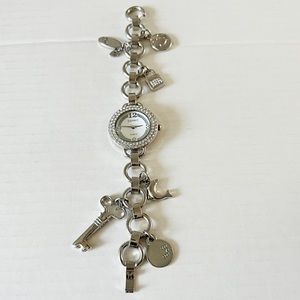 New Esprit silver Women's Crystal-Accented Charm Bracelet Watch